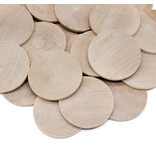 Blanco houten munten Ø37mm - per 100 stuks