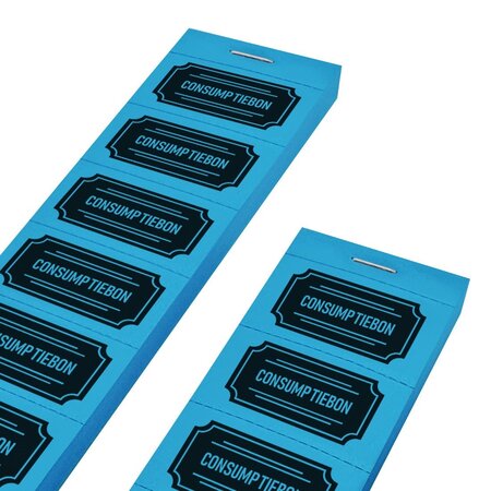 CombiCraft Consumptiebon in klassieke stijl met tekst consumptiebon op strips - per 1000 bonnen