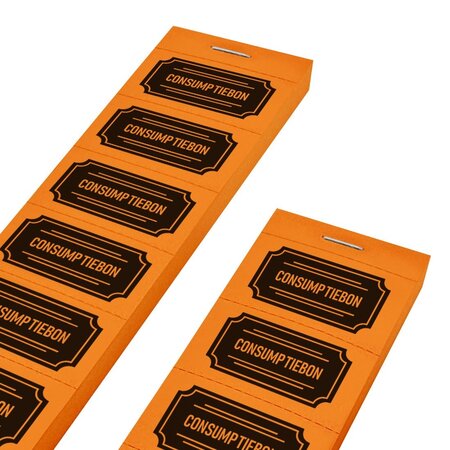 CombiCraft Consumptiebon in klassieke stijl met tekst consumptiebon op strips - per 1000 bonnen