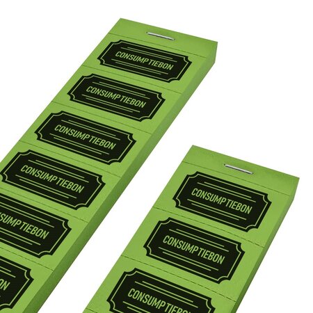 CombiCraft Consumptiebon in klassieke stijl met tekst consumptiebon op strips - per 1000 bonnen