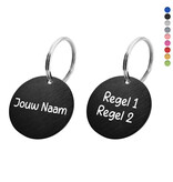 CombiCraft Aluminium sleutellabel Ø 35mm met naam en tekst - per 1 stuk