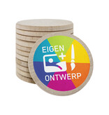 CombiCraft Houten munten Ø37mm met jouw eigen ontwerp - per 100 stuks
