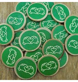 Houten munten Ø37mm met jouw eigen ontwerp - per 100 stuks