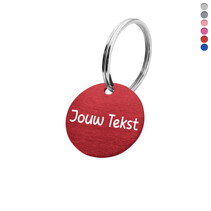 Aluminium sleutellabel 25mm met tekst