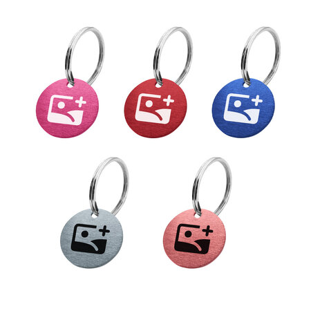 CombiCraft Aluminium sleutellabel Ø 25mm met tekst - per 1 stuk