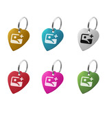 CombiCraft Aluminium sleutellabel hart 29x29mm met initialen- per 1 stuk