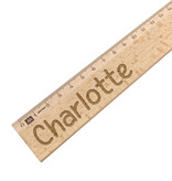 CombiCraft Houten liniaal 30cm gegraveerd met naam - per stuk