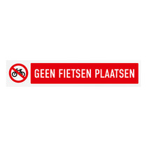 Combipaneel geen fietsen plaatsen bord