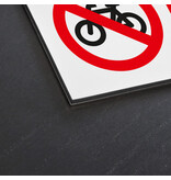 Combipaneel geen fietsen plaatsen bord 300x60mm - per stuk