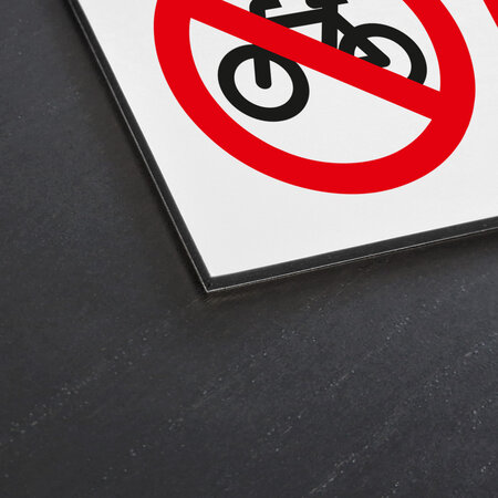 CombiCraft Combipaneel geen fietsen plaatsen bord 300x60mm - per stuk