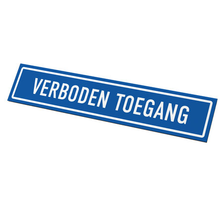 Combipaneel verboden toegang bord 300x60mm - per stuk