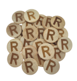 Houten munten met eigen gravering Ø37mm - per 100 stuks