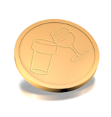 CombiCraft Plastic reliëfmunten met een bier en wijn icoon Ø29mm - per 250 stuks