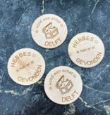 CombiCraft Houten munten met eigen gravering Ø50mm - per 100 stuks