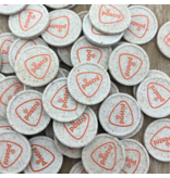 CombiCraft Blanco houtvezel munten Ø23mm - per 100 stuks