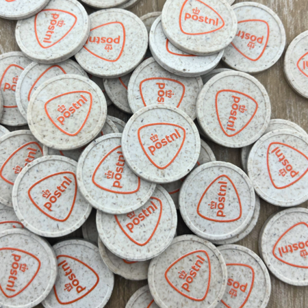 CombiCraft Blanco houtvezel munten Ø23mm - per 100 stuks