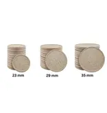 Blanco houtvezel munten Ø29mm - per 100 stuks