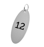 CombiCraft Aluminium sleutellabel 40x90mm met nummer - per stuk