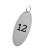 CombiCraft Aluminium sleutellabel 40x90mm met nummer - per stuk