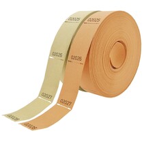 Consumptiebonnen op rol blanco - 1000 stuks