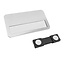 Blanco aluminium naambadge Business met magneet 72x38mm - per 1 stuk