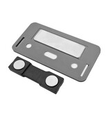 CombiCraft Blanco aluminium naambadge Business met magneet 72x38mm - per 1 stuk