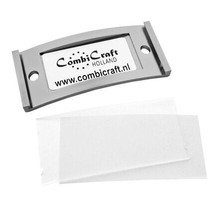 CombiCraft Blanco Polar naambadge kunststof met magneet zilverkleurig - per 1 stuk