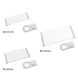 CombiCraft Blanco Polar naambadge kunststof met magneet zilverkleurig - per 1 stuk