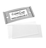 Blanco Polar naambadge kunststof met magneet lichtgrijs - per 1 stuk