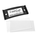 CombiCraft Blanco Polar naambadge kunststof met magneet zwart - per 1 stuk