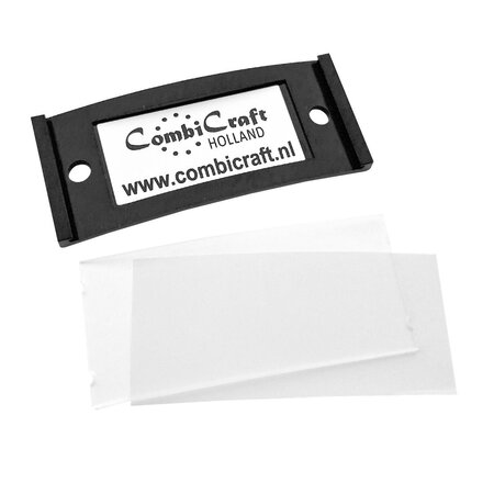 CombiCraft Blanco Polar naambadge kunststof met magneet zwart - per 1 stuk
