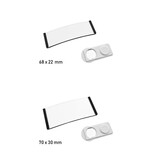 CombiCraft Blanco Polar naambadge kunststof met magneet zwart - per 1 stuk