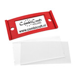 Blanco Polar naambadge kunststof met magneet rood - per 1 stuk