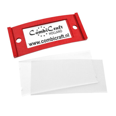 Blanco Polar naambadge kunststof met magneet rood - per 1 stuk