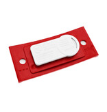 Blanco Polar naambadge kunststof met magneet rood - per 1 stuk