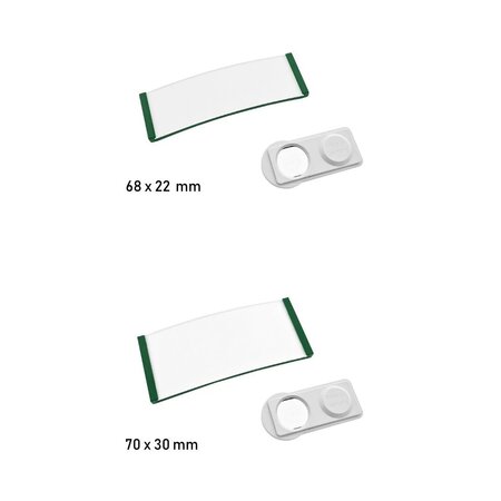 Blanco Polar naambadge kunststof met magneet groen - per 1 stuk