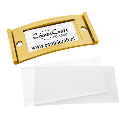 CombiCraft Blanco Polar naambadge kunststof met magneet goudkleurig - per 1 stuk