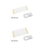 CombiCraft Blanco Polar naambadge kunststof met magneet goudkleurig - per 1 stuk