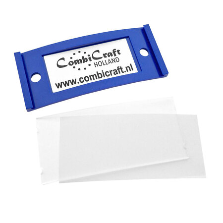 Blanco Polar naambadge kunststof met magneet blauw - per 1 stuk