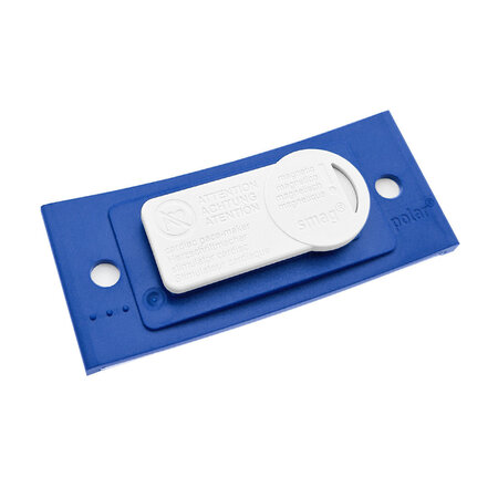 Blanco Polar naambadge kunststof met magneet blauw - per 1 stuk