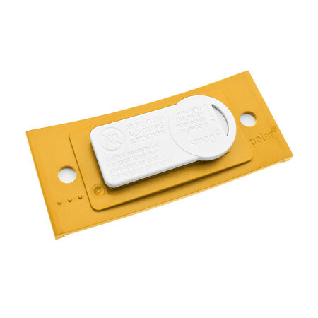 Blanco Polar naambadge kunststof met magneet geel - per 1 stuk