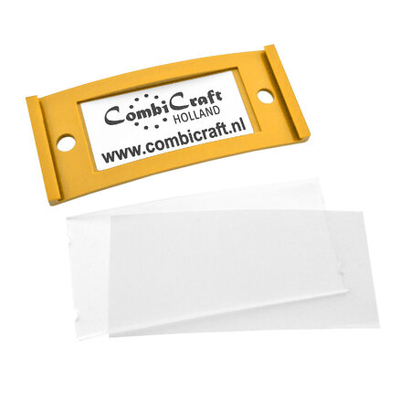 CombiCraft Blanco Polar naambadge kunststof met magneet geel - per 1 stuk
