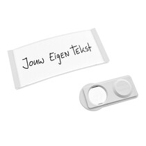 Blanco naambadge Polar kunststof wit - per stuk