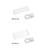 Blanco Polar naambadge kunststof met magneet wit - per 1 stuk