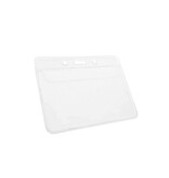 Blanco transparante badgehouder kunststof 105x87mm met sleuf - per 1 stuk