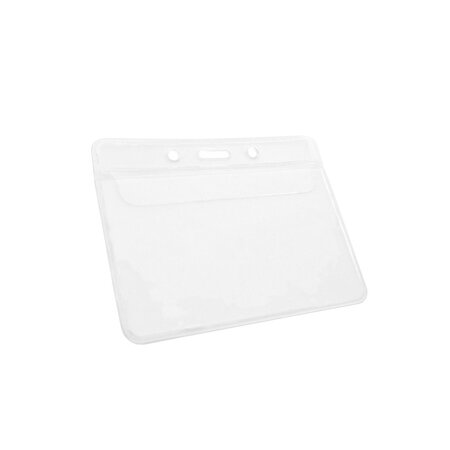 CombiCraft Blanco transparante badgehouder kunststof 105x87mm met sleuf - per 1 stuk