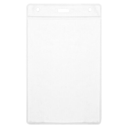 Blanco transparante badge houder kunststof 112x180mm met sleuf - per 1 stuk