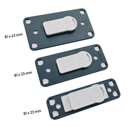 CombiCraft Blanco Office naambadge kunststof met magneet antraciet vanaf 10 stuks - per stuk