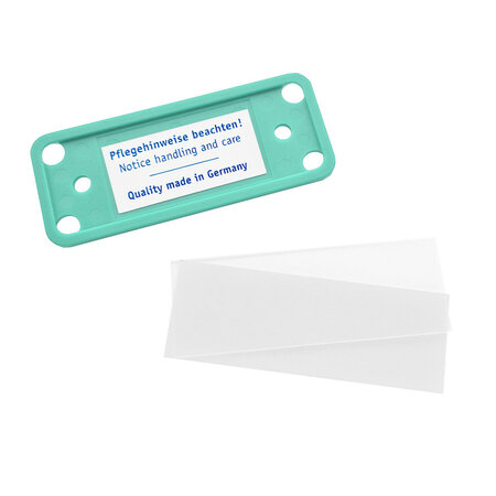 Blanco Office naambadge met magneet turquoise vanaf 10 stuks - per stuk