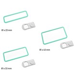Blanco Office naambadge met magneet turquoise vanaf 10 stuks - per stuk